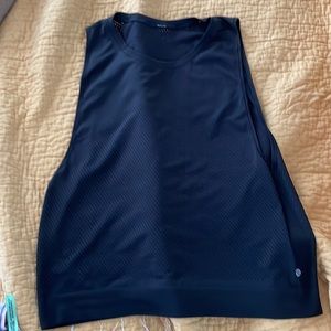 Lululemon Black Mesh Muscle Crop Tank 12